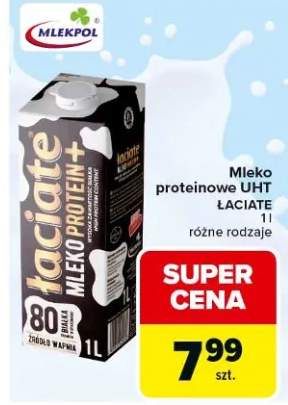 Mleko proteinowe UHT różne rodzaje