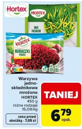 Warzywa jedno-składnikowe mrożone różne rodzaje