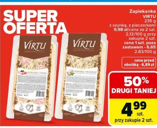 Zapiekanka z szynką, z pieczarkami