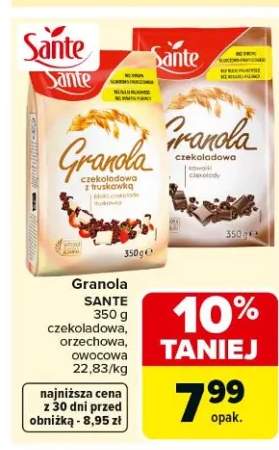 Granola czekoladowa, żurawinowa, owocowa