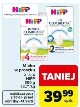 Mleko w proszku Junior Combiotik 2, 3, 4 Hipp różne rodzaje