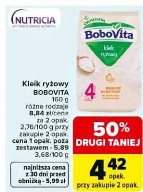 Kleik ryżowy Bobovita różne rodzaje