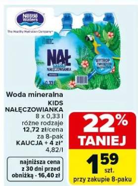 Woda mineralna Kids Nalęczowianka różne rodzaje