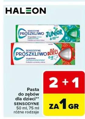 Pasta do zębów dla dzieci Junior 6-12 Proszkliwo Dzieci 0-6