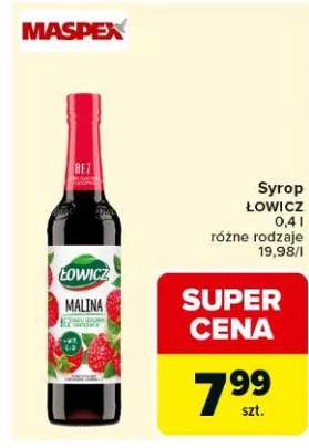 Syrop malina bez dodatku cukrów