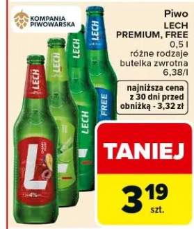 Piwo Premium różne rodzaje butelka zwrotna