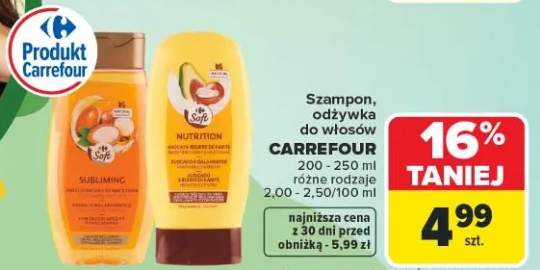 Szampon, odżywka do włosów Carrefour