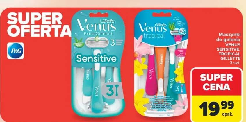 Maszynki do golenia Venus Sensitive, Tropical 3szt.