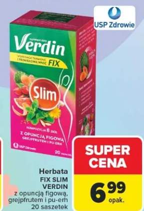 Herbata FIX SLIM z opuncją figową, grejpfrutem i pu-erh