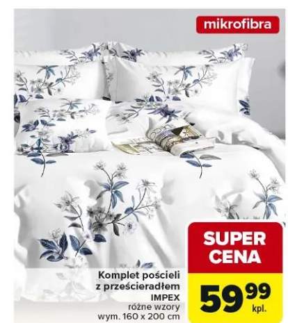 Komplet pościeli z prześcieradłem różne wzory