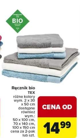 Ręcznik bio Tex różne kolory