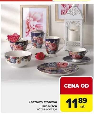 Zastawa stołowa linia Róża różne rodzaje
