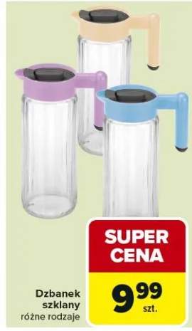 Dzbanek szklany różne rodzaje