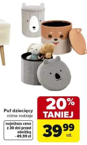 Puf dziecięcy różne rodzaje
