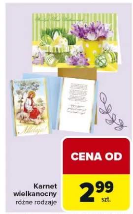 Karnet wielkanocny różne rodzaje