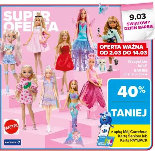Lalki Barbie różne rodzaje
