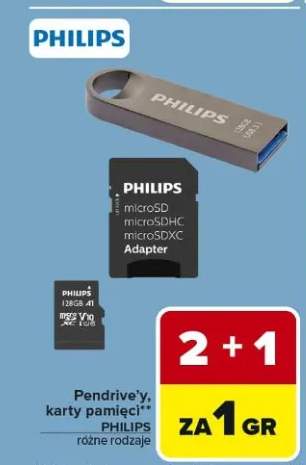 Pendrive'y, karty pamięci PHILIPS różne rodzaje