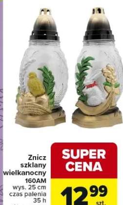 Znicz szklany wielkanocny 160AM