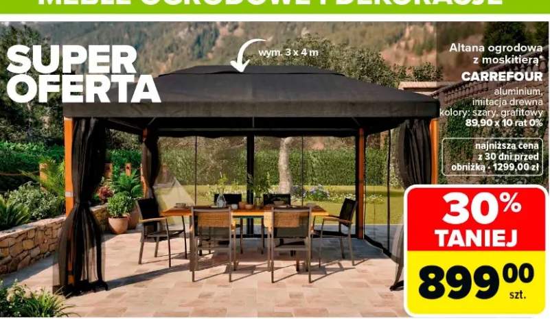 Altana ogrodowa z moskitierą