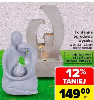 Fontanna ogrodowa wysoka wys. 53-66cm różne rodzaje