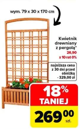 Kwietnik drewniany z pergolą