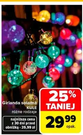 Girlanda solarna kule różne rodzaje