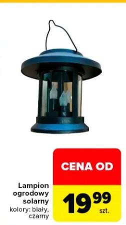 Lampion ogrodowy solarny kolory: biały, czarny