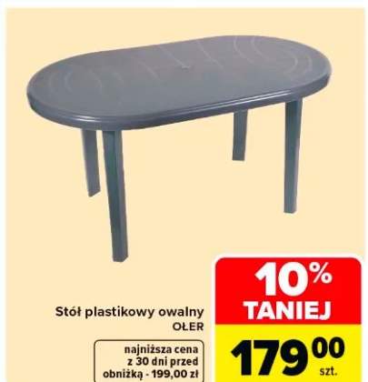 Stół plastikowy owalny Oler