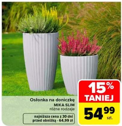 Osłonka na doniczkę Mika Slim różne rodzaje