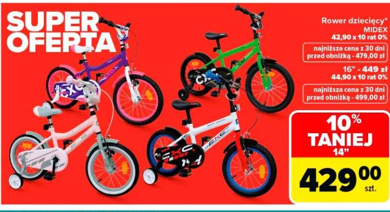 Rower dziecięcy 14" Midex