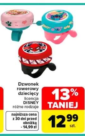 Dzwonek rowerowy dziecięcy licencja Disney różne rodzaje