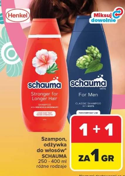 Szampon, odżywka do włosów Schauma różne rodzaje