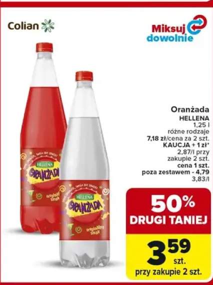 Oranżada różne rodzaje KAUCJA + 1 zł