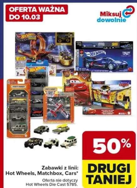 Zabawki z linii: Hot Wheels, Matchbox, Cars