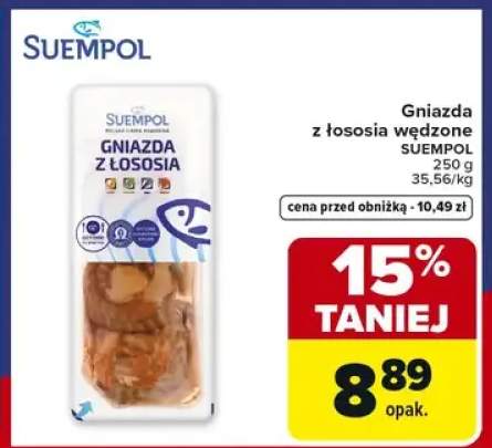 Gniazda z łososia wędzone