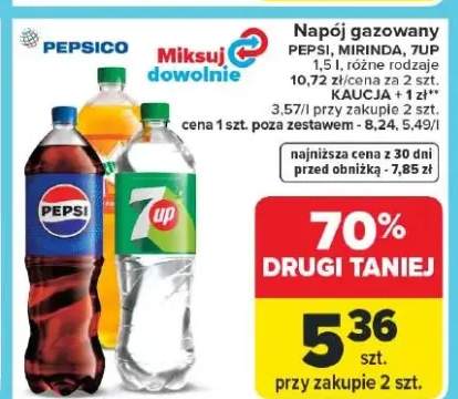 Napój gazowany PEPSI, MIRINDA, 7UP