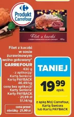 Filet z kaczki w sosie żurawinowym wolno gotowany