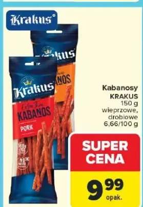 Kabanosy wieprzowe, drobiowe