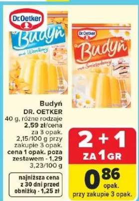 Budyń różne rodzaje