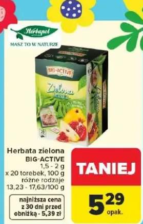 Herbata zielona Bio Active x 20 torebek, różne rodzaje
