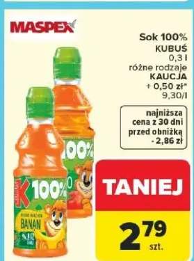 Sok 100% Kubuś różne rodzaje