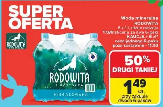 Woda mineralna Rodowita niegazowana