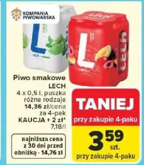 Piwo smakowe Lech różne rodzaje puszka