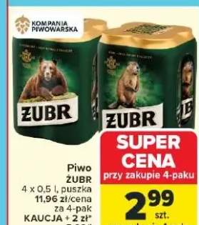 Piwo Żubr puszka