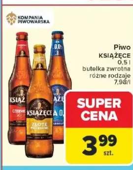 Piwo Książęce butelka zwrotna różne rodzaje