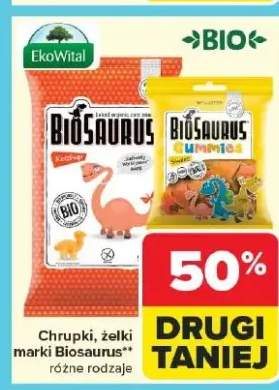 Chrupki, żelki marki Biosaurus