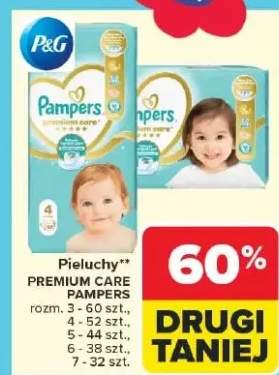 Pieluchy Premium Care Pampers rozm. 3-60 szt., 4-52 szt., 5-44 szt., 6-38 szt., 7-32 szt.