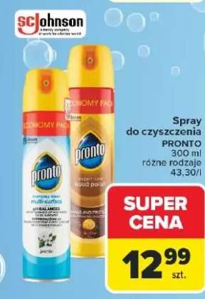 Spray do czyszczenia Pronto różne rodzaje