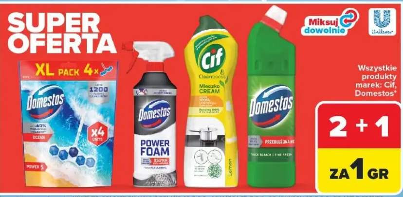 Kostki toaletowe XL Pack Ocean, Power Foam, mleczko Cream, zawieszka Przezroczysta Moc