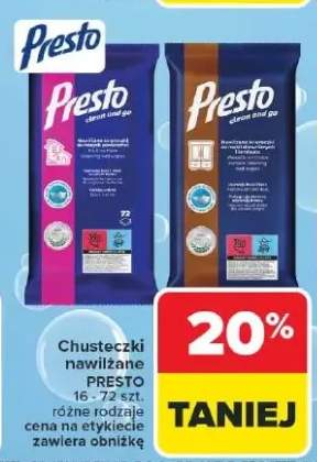 Chusteczki nawilżane clean and go różne rodzaje